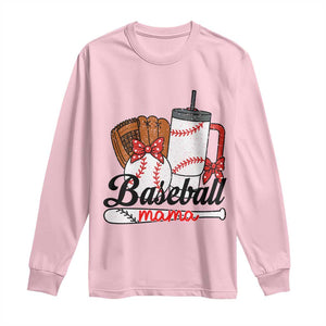 Baseball Mama Long Sleeve Shirt Funny Sports Mom Life Lover TS12 Light Pink Print Your Wear