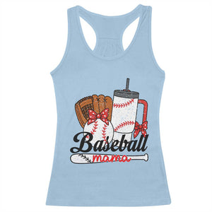 Baseball Mama Racerback Tank Top Funny Sports Mom Life Lover TS12 Light Blue Print Your Wear