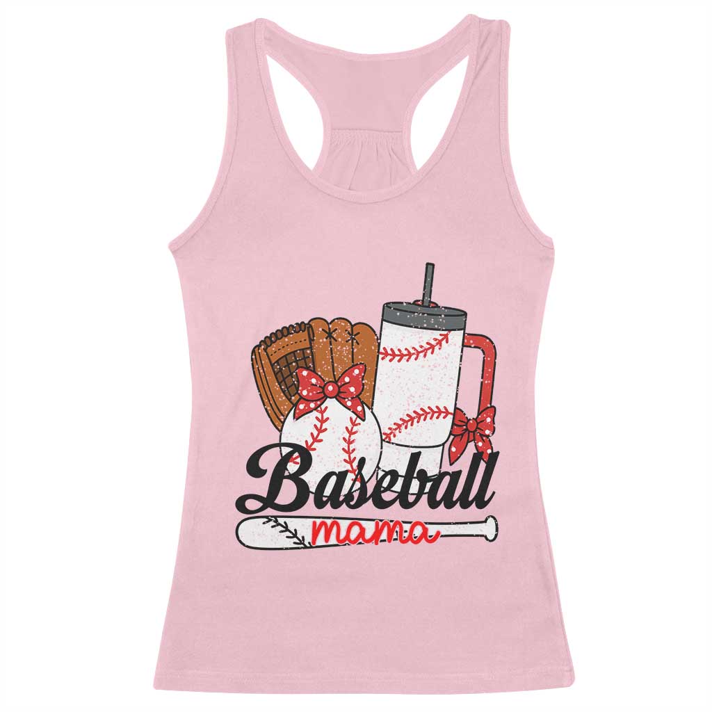 Baseball Mama Racerback Tank Top Funny Sports Mom Life Lover TS12 Light Pink Print Your Wear