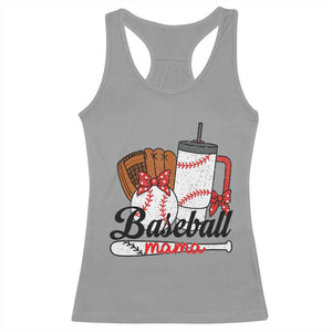 Baseball Mama Racerback Tank Top Funny Sports Mom Life Lover TS12 Sport Gray Print Your Wear