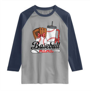 Baseball Mama Raglan Shirt Funny Sports Mom Life Lover TS12 Sport Gray Navy Print Your Wear