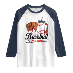 Baseball Mama Raglan Shirt Funny Sports Mom Life Lover TS12 White Navy Print Your Wear