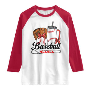 Baseball Mama Raglan Shirt Funny Sports Mom Life Lover TS12 White Red Print Your Wear