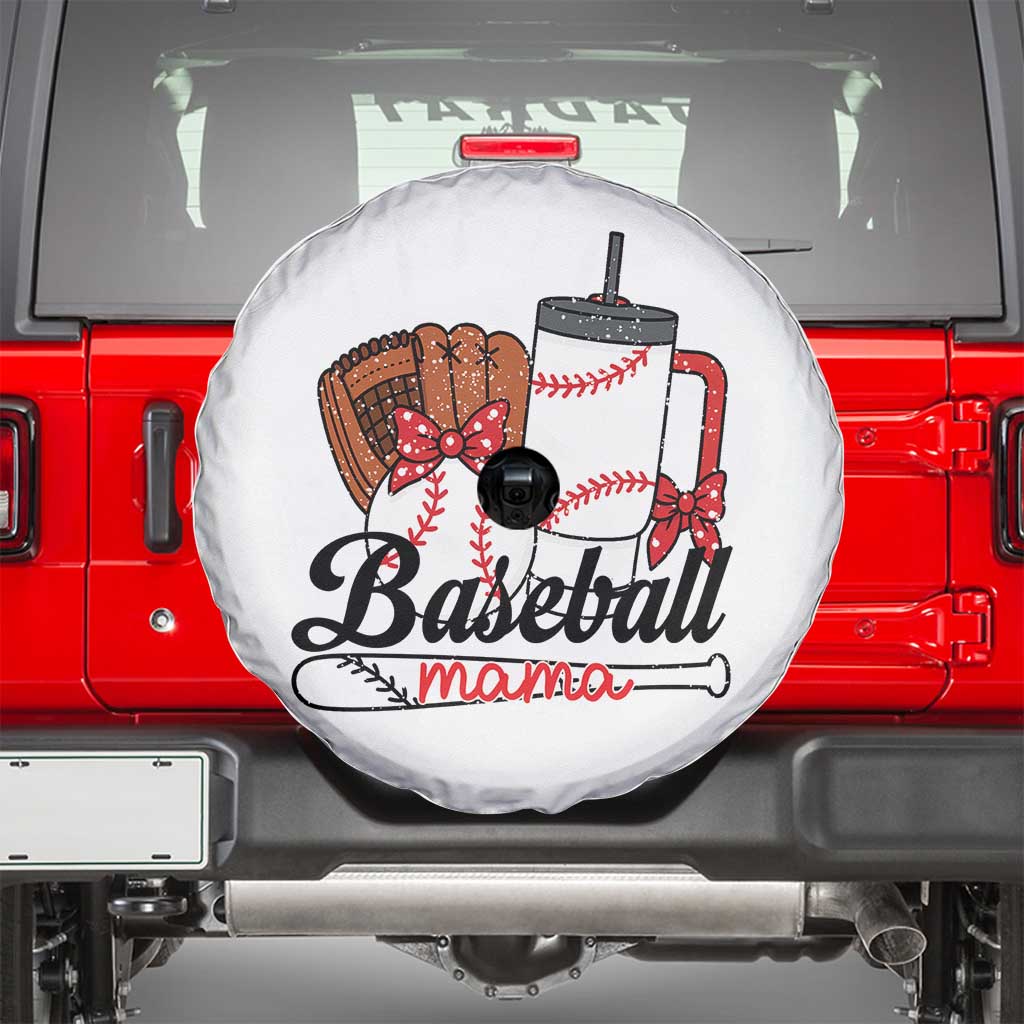 Baseball Mama Spare Tire Cover Funny Sports Mom Life Lover TS12 White Print Your Wear
