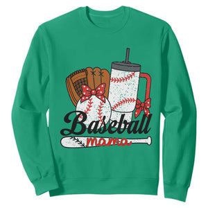 Baseball Mama Sweatshirt Funny Sports Mom Life Lover TS12 Irish Green Print Your Wear