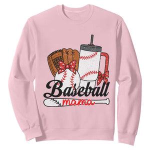 Baseball Mama Sweatshirt Funny Sports Mom Life Lover TS12 Light Pink Print Your Wear
