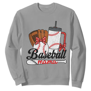 Baseball Mama Sweatshirt Funny Sports Mom Life Lover TS12 Sport Gray Print Your Wear
