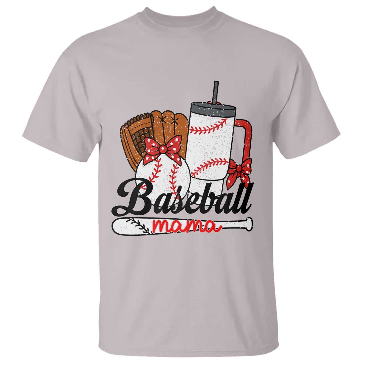 Baseball Mama T Shirt Funny Sports Mom Life Lover TS12 Ice Gray Print Your Wear