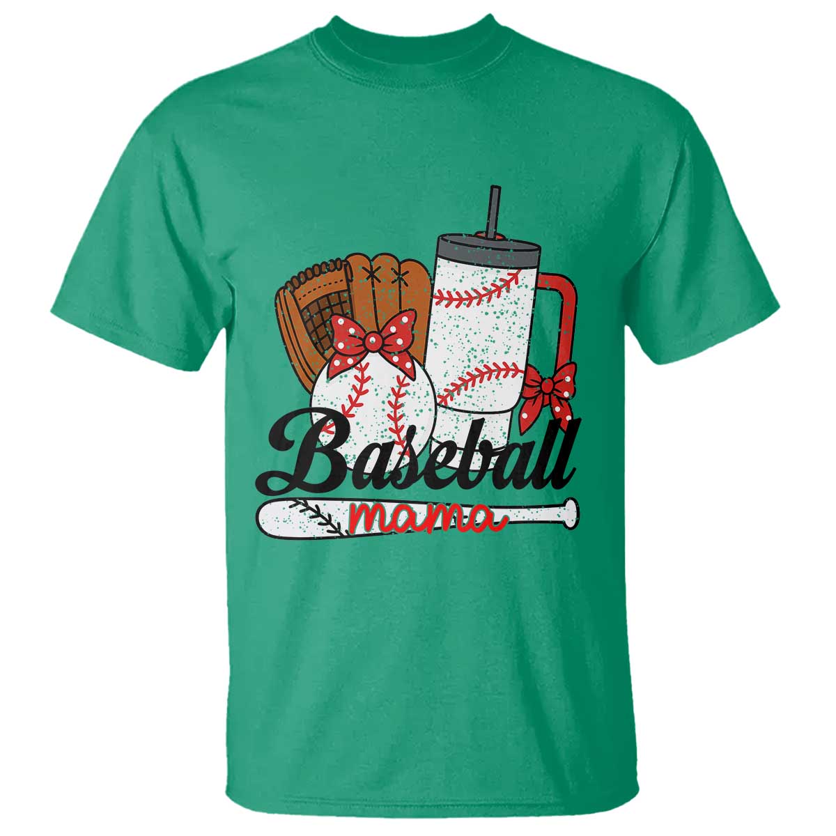 Baseball Mama T Shirt Funny Sports Mom Life Lover TS12 Irish Green Print Your Wear