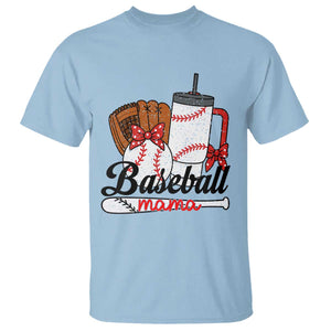 Baseball Mama T Shirt Funny Sports Mom Life Lover TS12 Light Blue Print Your Wear