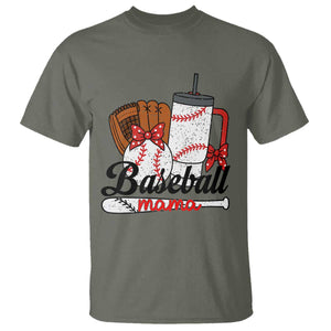 Baseball Mama T Shirt Funny Sports Mom Life Lover TS12 Military Green Print Your Wear