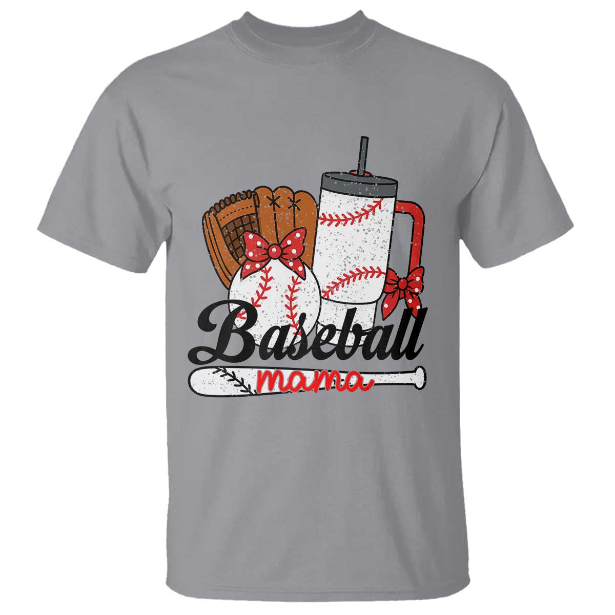 Baseball Mama T Shirt Funny Sports Mom Life Lover TS12 Sport Gray Print Your Wear