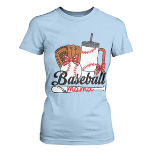 Baseball Mama T Shirt For Women Funny Sports Mom Life Lover TS12 Light Blue Print Your Wear