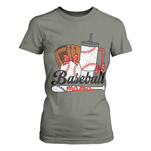 Baseball Mama T Shirt For Women Funny Sports Mom Life Lover TS12 Military Green Print Your Wear