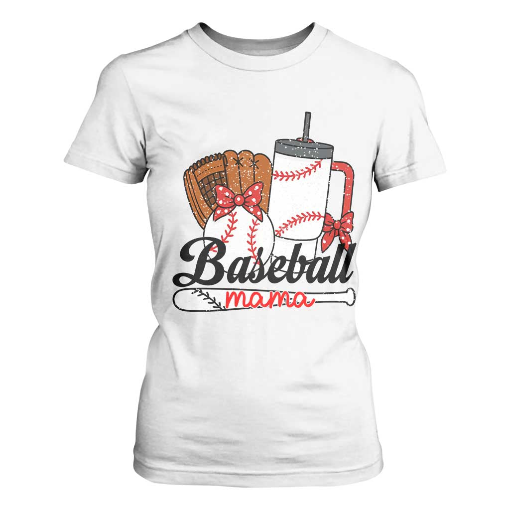 Baseball Mama T Shirt For Women Funny Sports Mom Life Lover TS12 White Print Your Wear