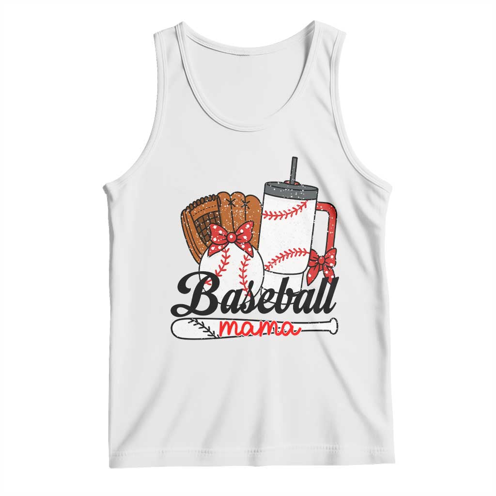 Baseball Mama Tank Top Funny Sports Mom Life Lover TS12 White Print Your Wear