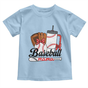 Baseball Mama Toddler T Shirt Funny Sports Mom Life Lover TS12 Light Blue Print Your Wear