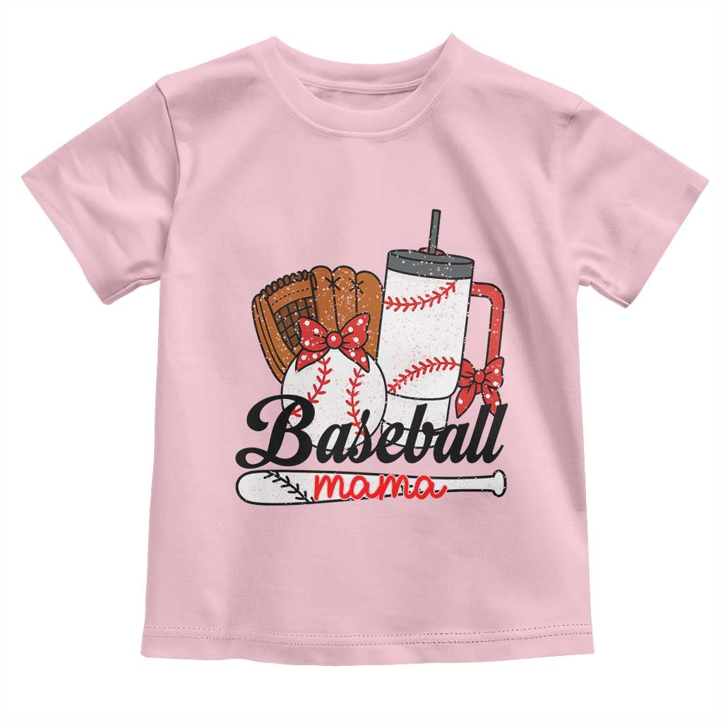 Baseball Mama Toddler T Shirt Funny Sports Mom Life Lover TS12 Light Pink Print Your Wear