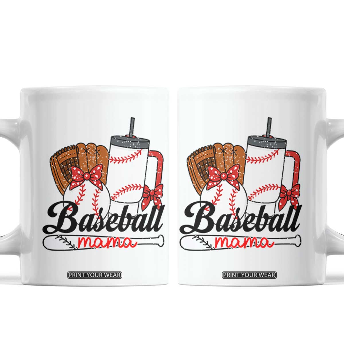 Baseball Mama Coffee Mug Funny Sports Mom Life Lover TS12 White Print Your Wear
