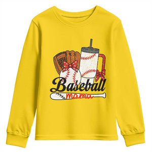 Baseball Mama Youth Sweatshirt Funny Sports Mom Life Lover TS12 Daisy Print Your Wear