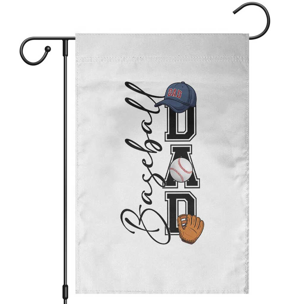 Baseball Dad Garden Flag Funny Sports Papa Life Lover TS12 White Print Your Wear