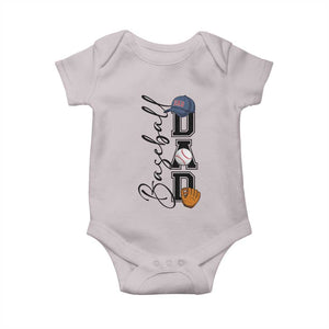 Baseball Dad Baby Onesie Funny Sports Papa Life Lover TS12 Ice Gray Print Your Wear