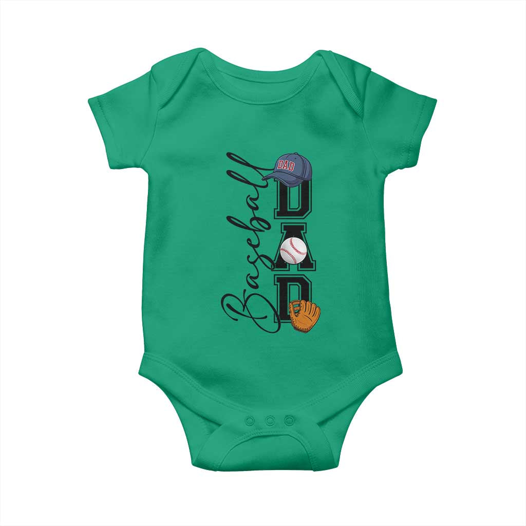 Baseball Dad Baby Onesie Funny Sports Papa Life Lover TS12 Irish Green Print Your Wear