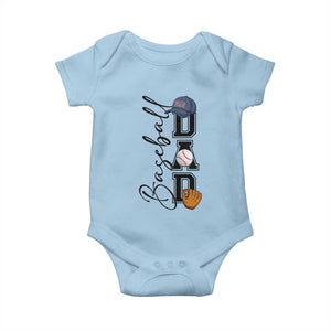 Baseball Dad Baby Onesie Funny Sports Papa Life Lover TS12 Light Blue Print Your Wear