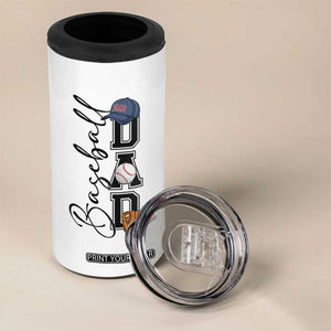 Baseball Dad 4 in 1 Can Cooler Tumbler Funny Sports Papa Life Lover TS12 Print Your Wear