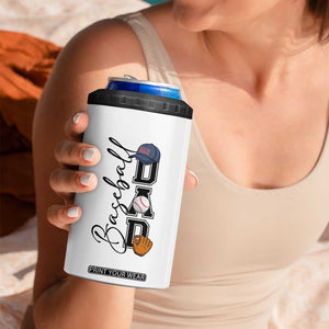 Baseball Dad 4 in 1 Can Cooler Tumbler Funny Sports Papa Life Lover TS12 Print Your Wear