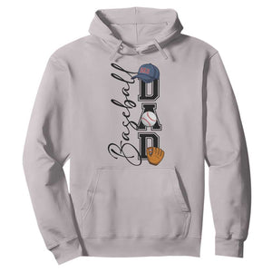 Baseball Dad Hoodie Funny Sports Papa Life Lover TS12 Ice Gray Print Your Wear