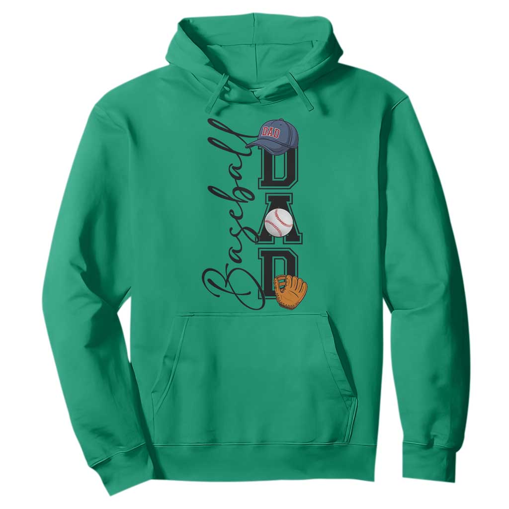 Baseball Dad Hoodie Funny Sports Papa Life Lover TS12 Irish Green Print Your Wear