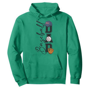 Baseball Dad Hoodie Funny Sports Papa Life Lover TS12 Irish Green Print Your Wear