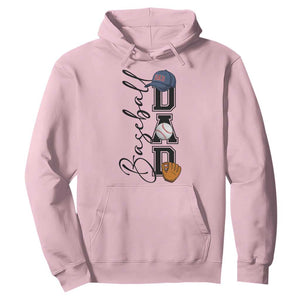 Baseball Dad Hoodie Funny Sports Papa Life Lover TS12 Light Pink Print Your Wear