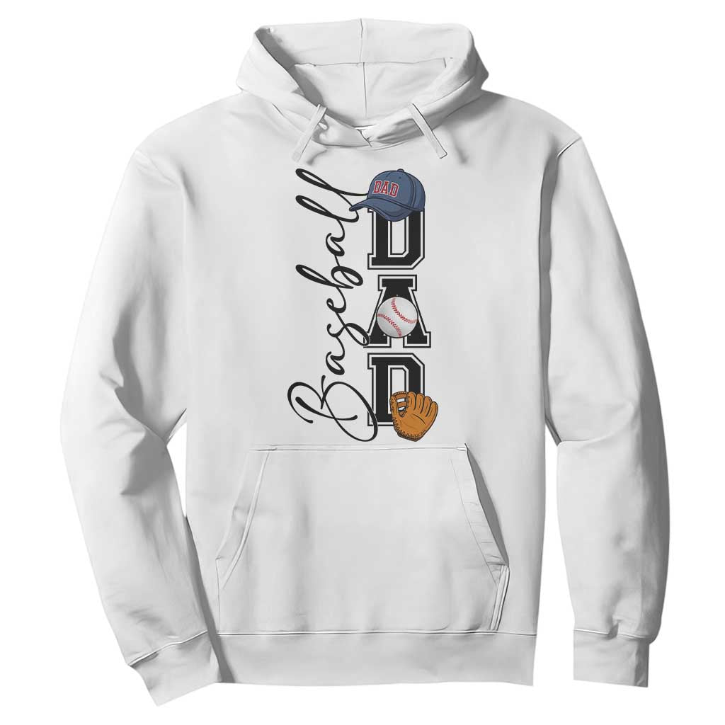 Baseball Dad Hoodie Funny Sports Papa Life Lover TS12 White Print Your Wear