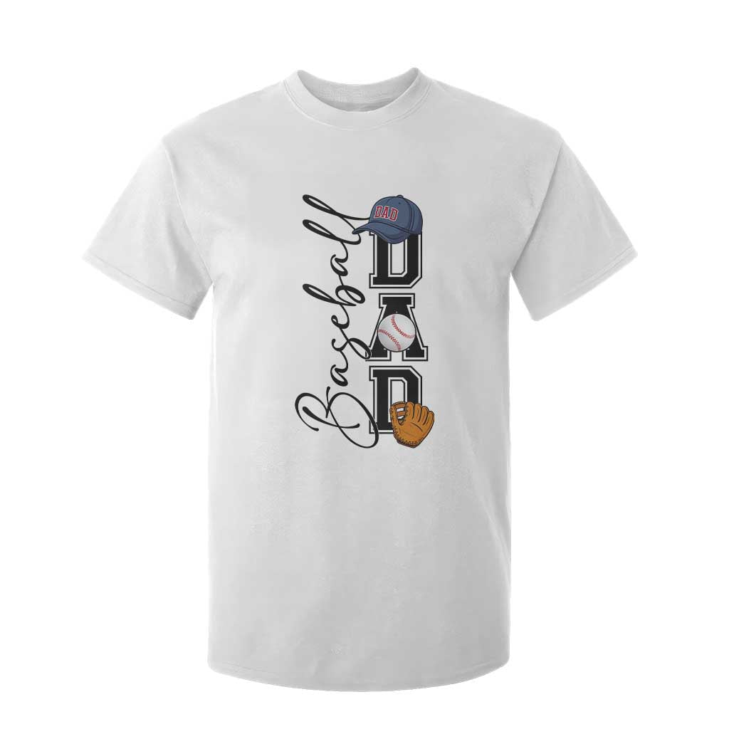 Baseball Dad T Shirt For Kid Funny Sports Papa Life Lover TS12 White Print Your Wear