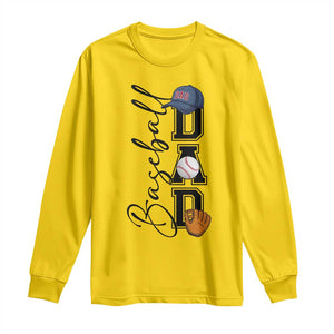 Baseball Dad Long Sleeve Shirt Funny Sports Papa Life Lover TS12 Daisy Print Your Wear