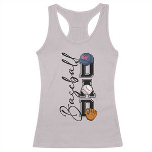 Baseball Dad Racerback Tank Top Funny Sports Papa Life Lover TS12 Ice Gray Print Your Wear