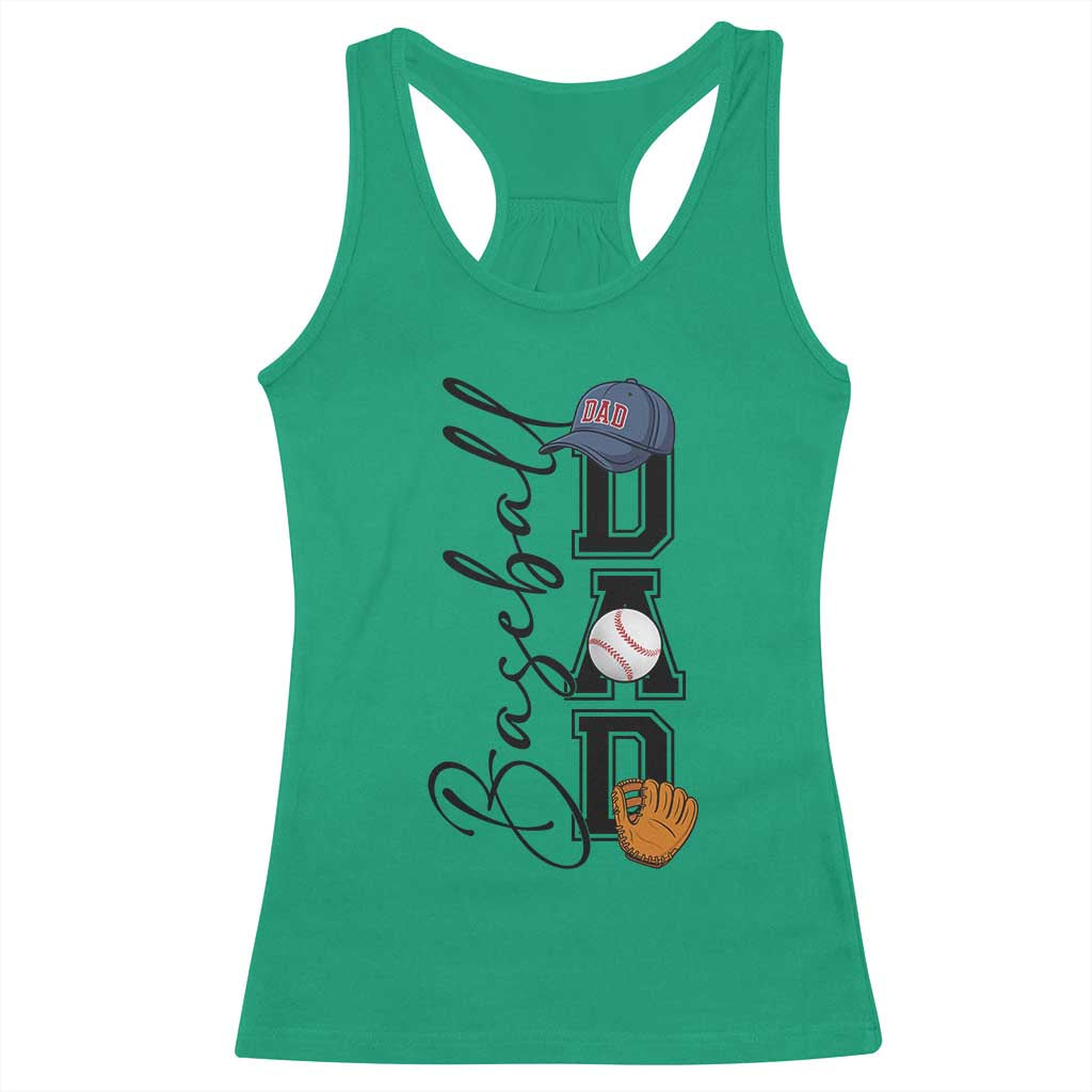 Baseball Dad Racerback Tank Top Funny Sports Papa Life Lover TS12 Irish Green Print Your Wear