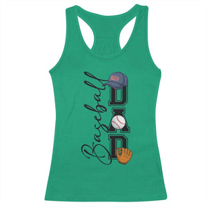 Baseball Dad Racerback Tank Top Funny Sports Papa Life Lover TS12 Irish Green Print Your Wear