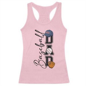 Baseball Dad Racerback Tank Top Funny Sports Papa Life Lover TS12 Light Pink Print Your Wear