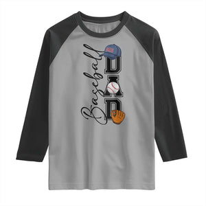 Baseball Dad Raglan Shirt Funny Sports Papa Life Lover TS12 Sport Gray Black Print Your Wear