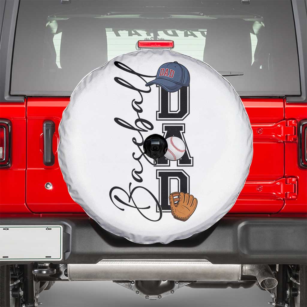 Baseball Dad Spare Tire Cover Funny Sports Papa Life Lover TS12 White Print Your Wear