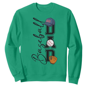Baseball Dad Sweatshirt Funny Sports Papa Life Lover TS12 Irish Green Print Your Wear