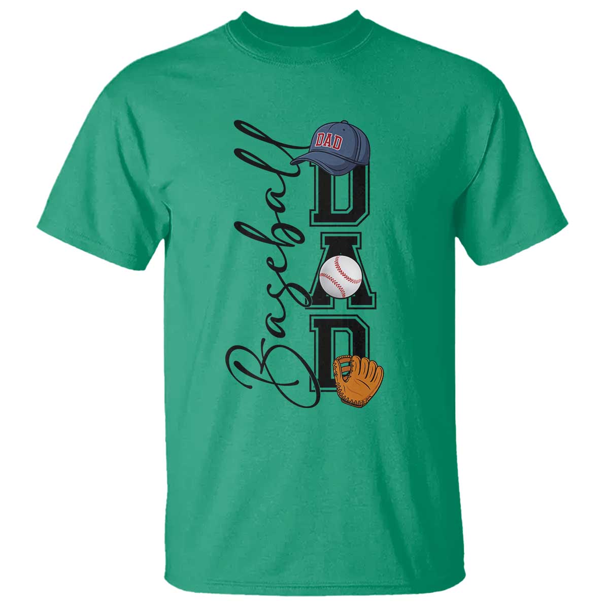 Baseball Dad T Shirt Funny Sports Papa Life Lover TS12 Irish Green Print Your Wear
