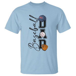 Baseball Dad T Shirt Funny Sports Papa Life Lover TS12 Light Blue Print Your Wear