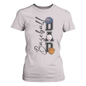 Baseball Dad T Shirt For Women Funny Sports Papa Life Lover TS12 Ice Gray Print Your Wear