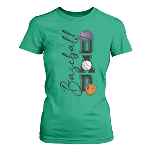 Baseball Dad T Shirt For Women Funny Sports Papa Life Lover TS12 Irish Green Print Your Wear