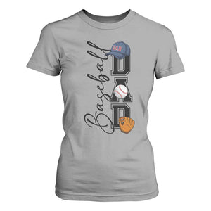 Baseball Dad T Shirt For Women Funny Sports Papa Life Lover TS12 Sport Gray Print Your Wear