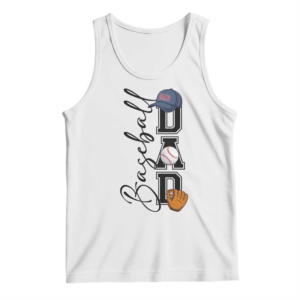 Baseball Dad Tank Top Funny Sports Papa Life Lover TS12 White Print Your Wear